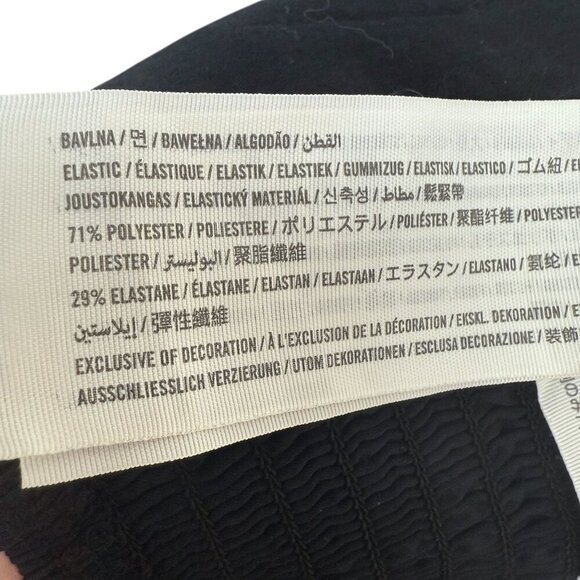 Abercrombie Fitch Crop Top Size XL Black Smocked Summer Beach - Picture 5 of 5